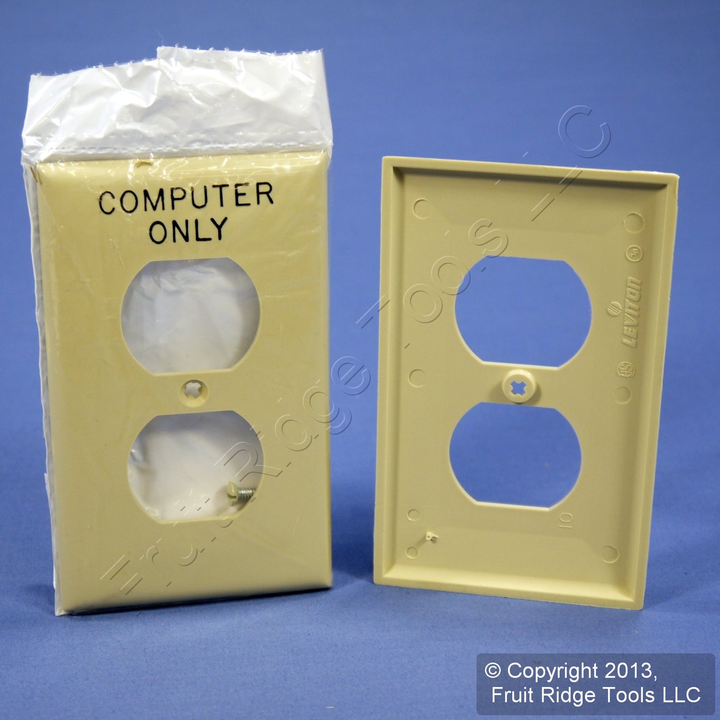 Leviton 80703-COI Ivory Computer Only Receptacle Wallplate Nylon Covers 10-Pack