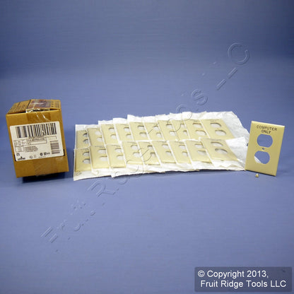 Leviton 80703-COI Ivory 1-Gang Duplex Unbreakable Nylon Wallplate Cover 20pcs