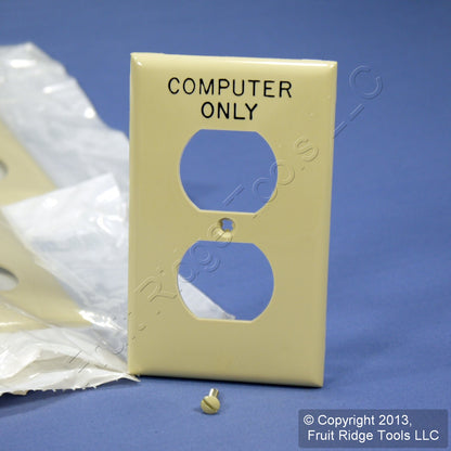 Leviton 80703-COI Ivory 1-Gang Duplex Unbreakable Nylon Wallplate Cover 20pcs