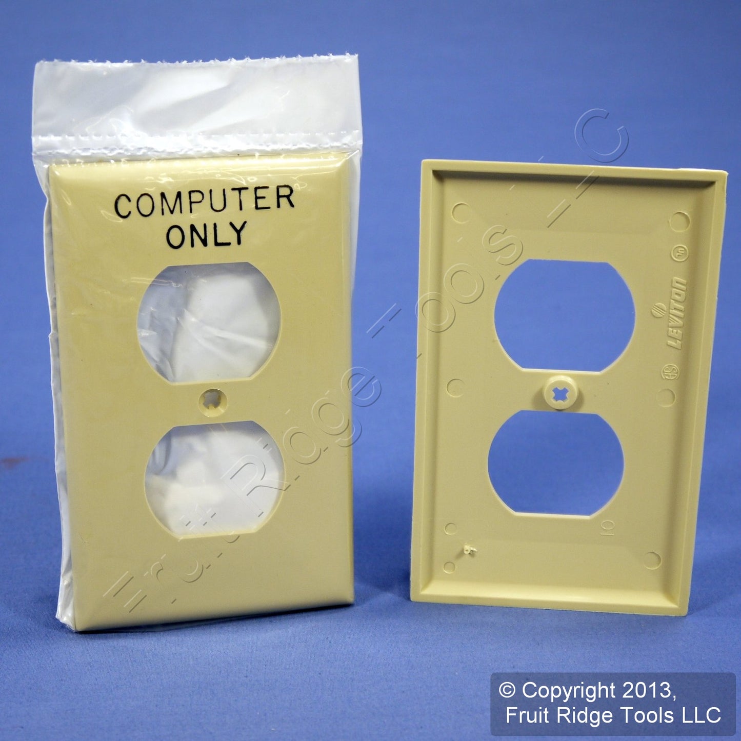Leviton 80703-COI Ivory 1-Gang Duplex Unbreakable Nylon Wallplate Cover 20pcs