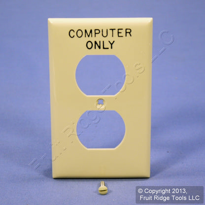 Leviton 80703-COI Ivory 1-Gang Duplex Unbreakable Nylon Standard Wallplate Cover