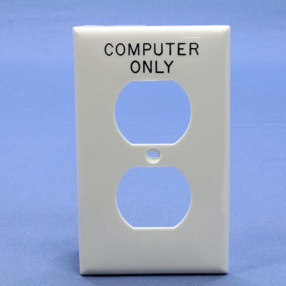 Leviton 80703-COW White 1-Gang Duplex Unbreakable Nylon Wallplate Cover 10pcs