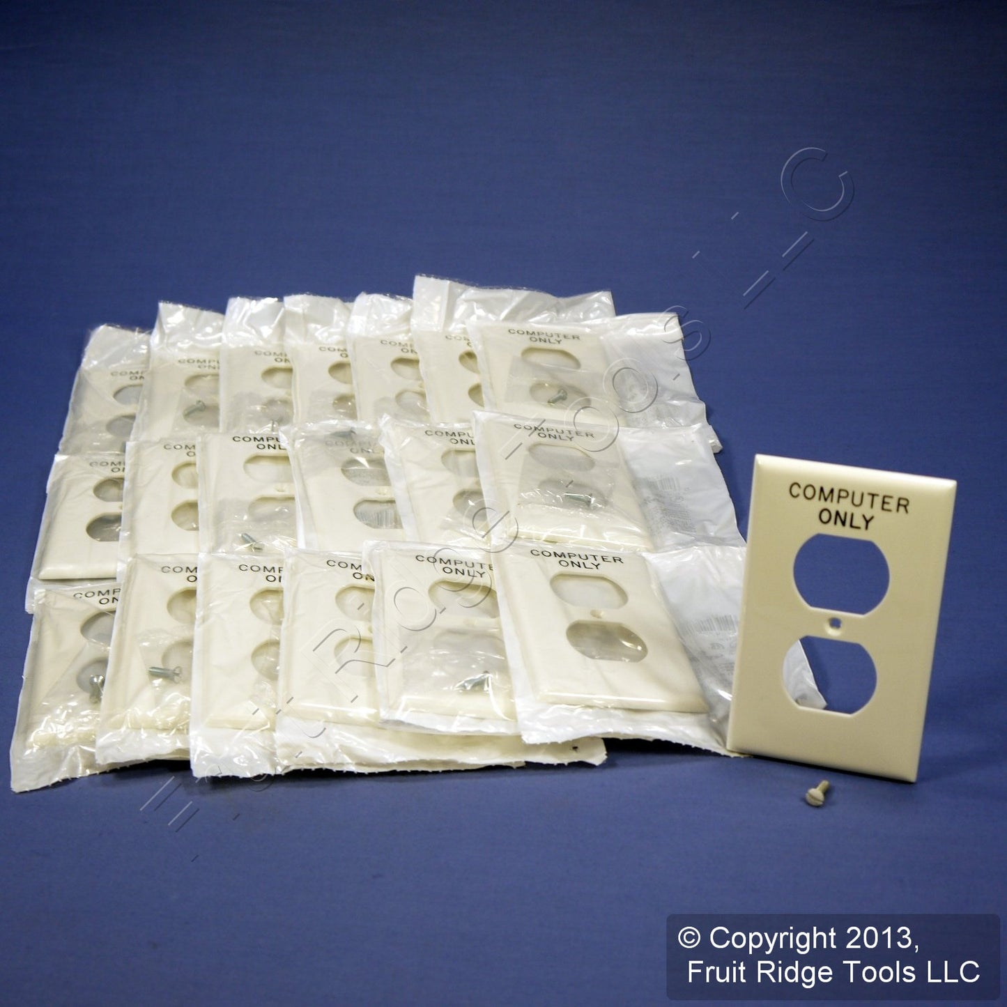 Leviton 80703-COW White 1-Gang Duplex Unbreakable Nylon Wallplate Cover 20pcs