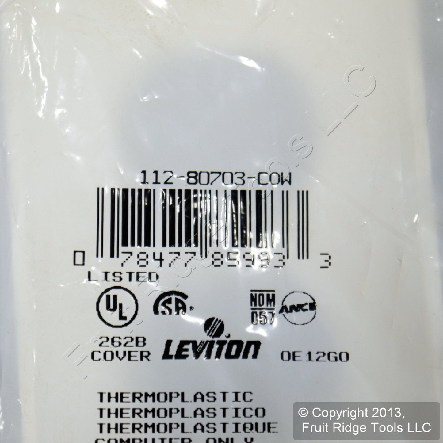 Leviton 80703-COW White 1-Gang Duplex Unbreakable Nylon Standard Wallplate Cover