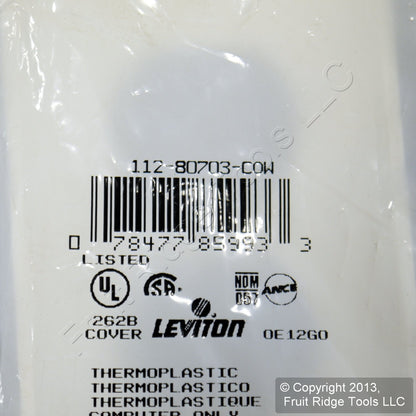 Leviton 80703-COW White 1-Gang Duplex Unbreakable Nylon Standard Wallplate Cover