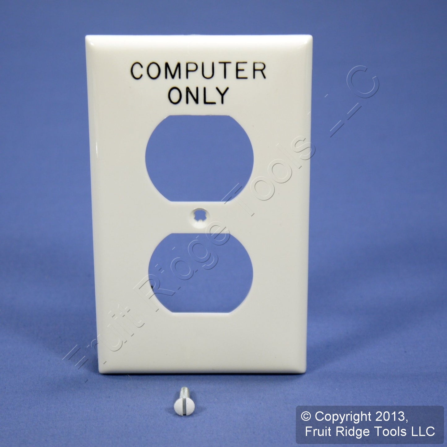 Leviton 80703-COW White 1-Gang Duplex Unbreakable Nylon Standard Wallplate Cover