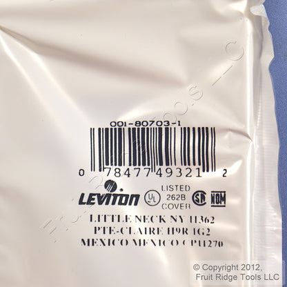 Leviton 80703-I Ivory 1-Gang Duplex Outlet Unbreakable Standard Wallplate 100pcs