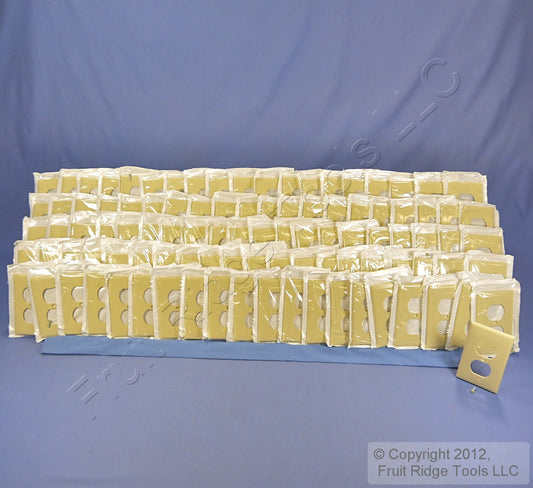 Leviton 80703-I Ivory 1-Gang Duplex Outlet Unbreakable Standard Wallplate 100pcs