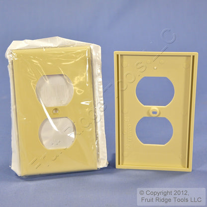 Leviton 80703-I Ivory 1-Gang Duplex Outlet Unbreakable Standard Wallplate 100pcs