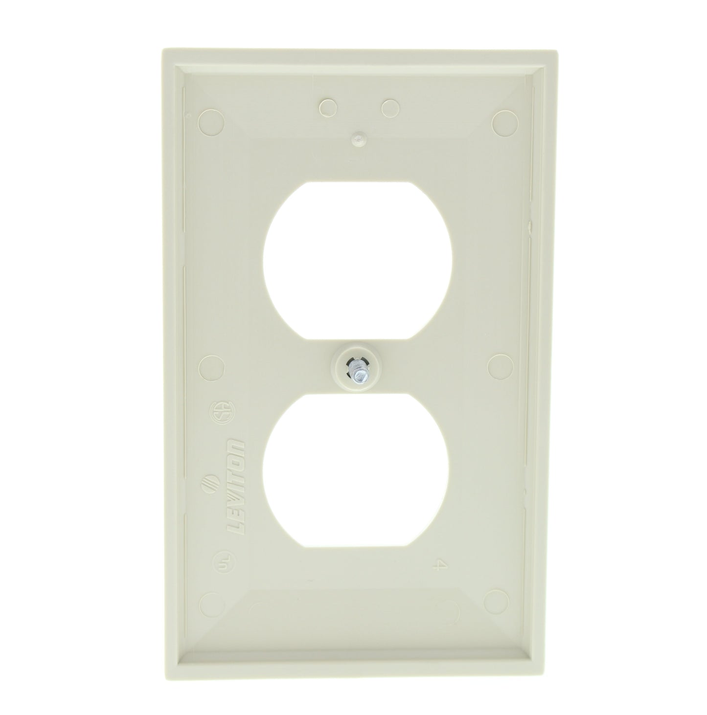 Leviton 80703-I Ivory 1-Gang Duplex Outlet Unbreakable Wallplate Covers 10pcs