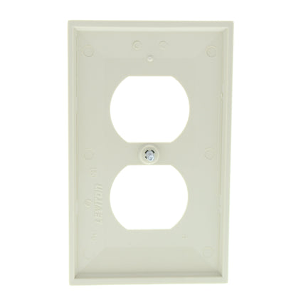 Leviton 80703-I Ivory 1-Gang Duplex Outlet Unbreakable Wallplate Covers 10pcs