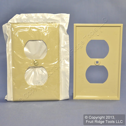 Leviton 80703-I Ivory 1-Gang Receptacle Wallplates Nylon Outlet Covers 200-Pack