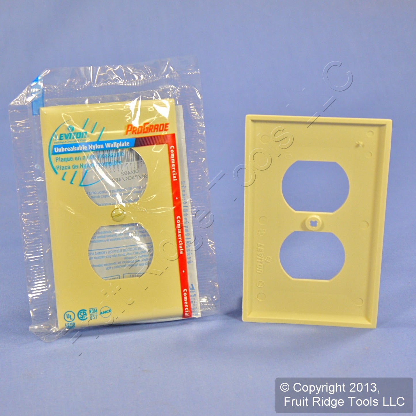 Leviton 80703-I Ivory 1-Gang Duplex Outlet Unbreakable Nylon Wallplates 20pcs