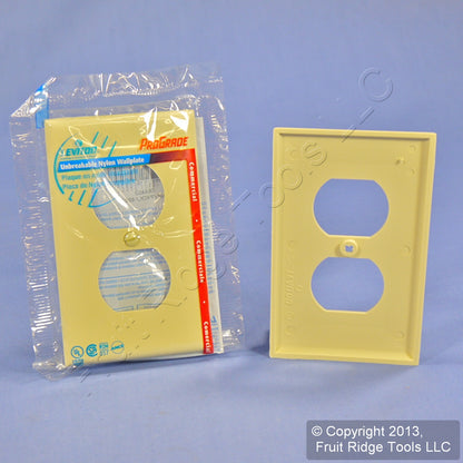 Leviton 80703-I Ivory 1-Gang Duplex Outlet Unbreakable Nylon Wallplates 20pcs