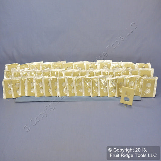 Leviton 80703-I Ivory 1-Gang Duplex Outlet Unbreakable Nylon Wallplates 50pcs
