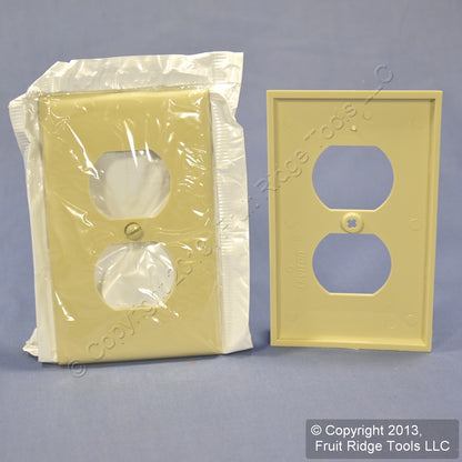 Leviton 80703-I Ivory 1-Gang Duplex Outlet Unbreakable Nylon Wallplates 50pcs