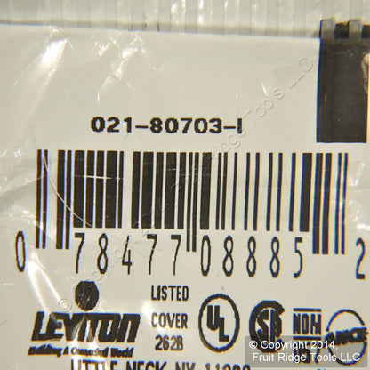Leviton 80703-I Ivory 1-Gang Duplex Unbreakable Nylon Standard Wallplate Cover