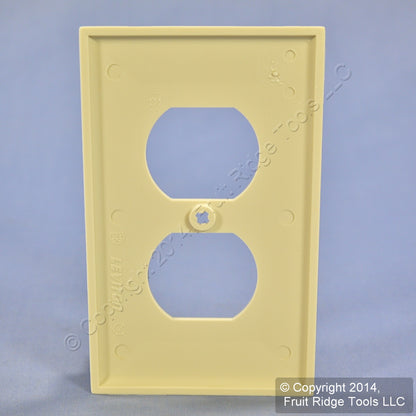 Leviton 80703-I Ivory 1-Gang Duplex Unbreakable Nylon Standard Wallplate Cover