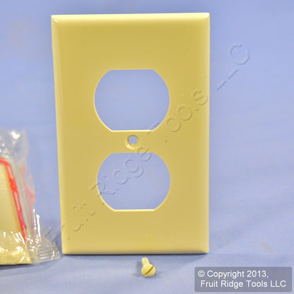 Leviton 80703-I Ivory 1-Gang Duplex Unbreakable Standard Wallplate Covers 3pcs