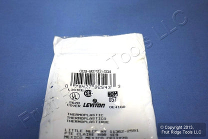 Leviton 80703-IGW White 1-Gang Isolated Ground Receptacle Nylon Wallplate Cover