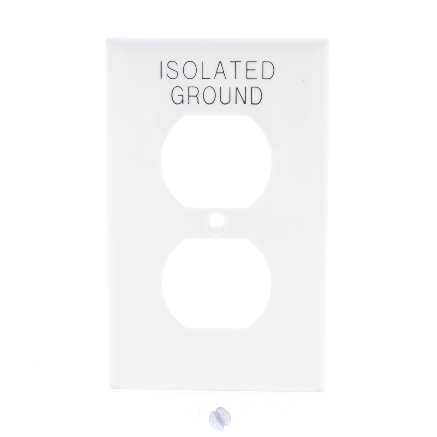 Leviton 80703-IGW White 1-Gang Isolated Ground Receptacle Nylon Wallplate Cover