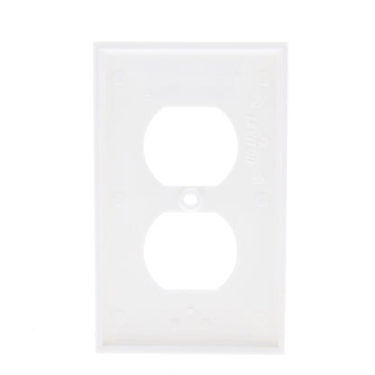 Leviton 80703-IGW White 1-Gang Isolated Ground Receptacle Nylon Wallplate Cover