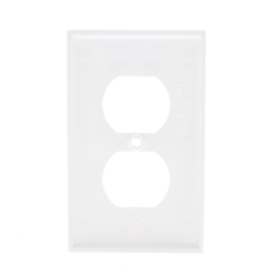 Leviton 80703-IGW White 1-Gang Isolated Ground Receptacle Nylon Wallplate Cover