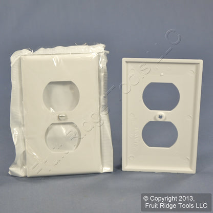 10 Leviton Unbreakable White Receptacle Wallplate Duplex Outlets Covers 80703-W