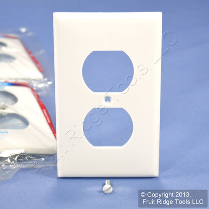 Leviton 80703-W White 1-Gang Duplex Outlet Unbreakable Nylon Wallplates 20pcs