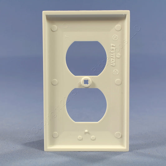 Leviton 80703-W White 1-Gang Duplex Unbreakable Nylon Standard Wallplate Cover