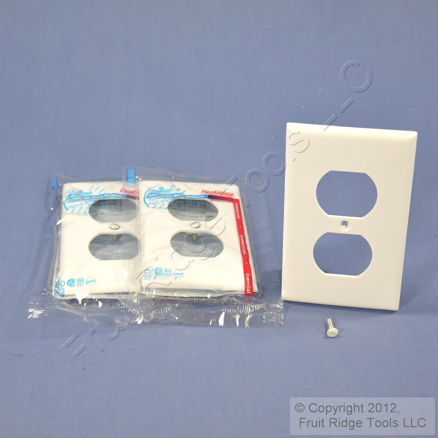 Leviton 80703-W White 1-Gang Duplex Unbreakable Standard Wallplate Cover 3pcs