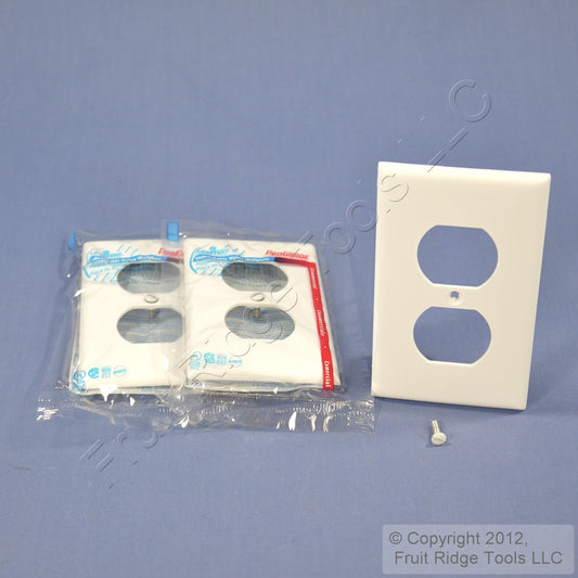 Leviton 80703-W White 1-Gang Duplex Unbreakable Standard Wallplate Cover 3pcs