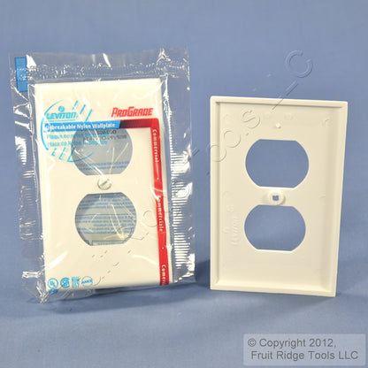 Leviton 80703-W White 1-Gang Duplex Unbreakable Standard Wallplate Cover 3pcs