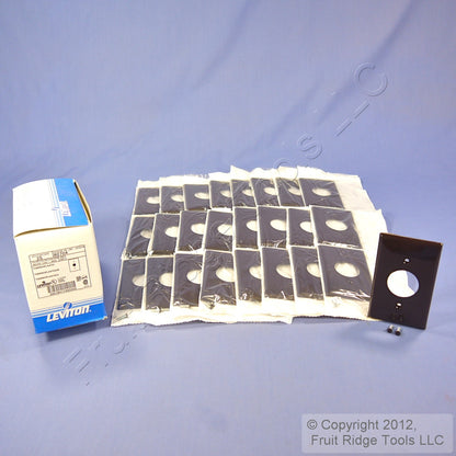 Leviton 80704 Brown 1-Gang 1.406in. Outlet Unbreakable Wallplate Covers 25pcs