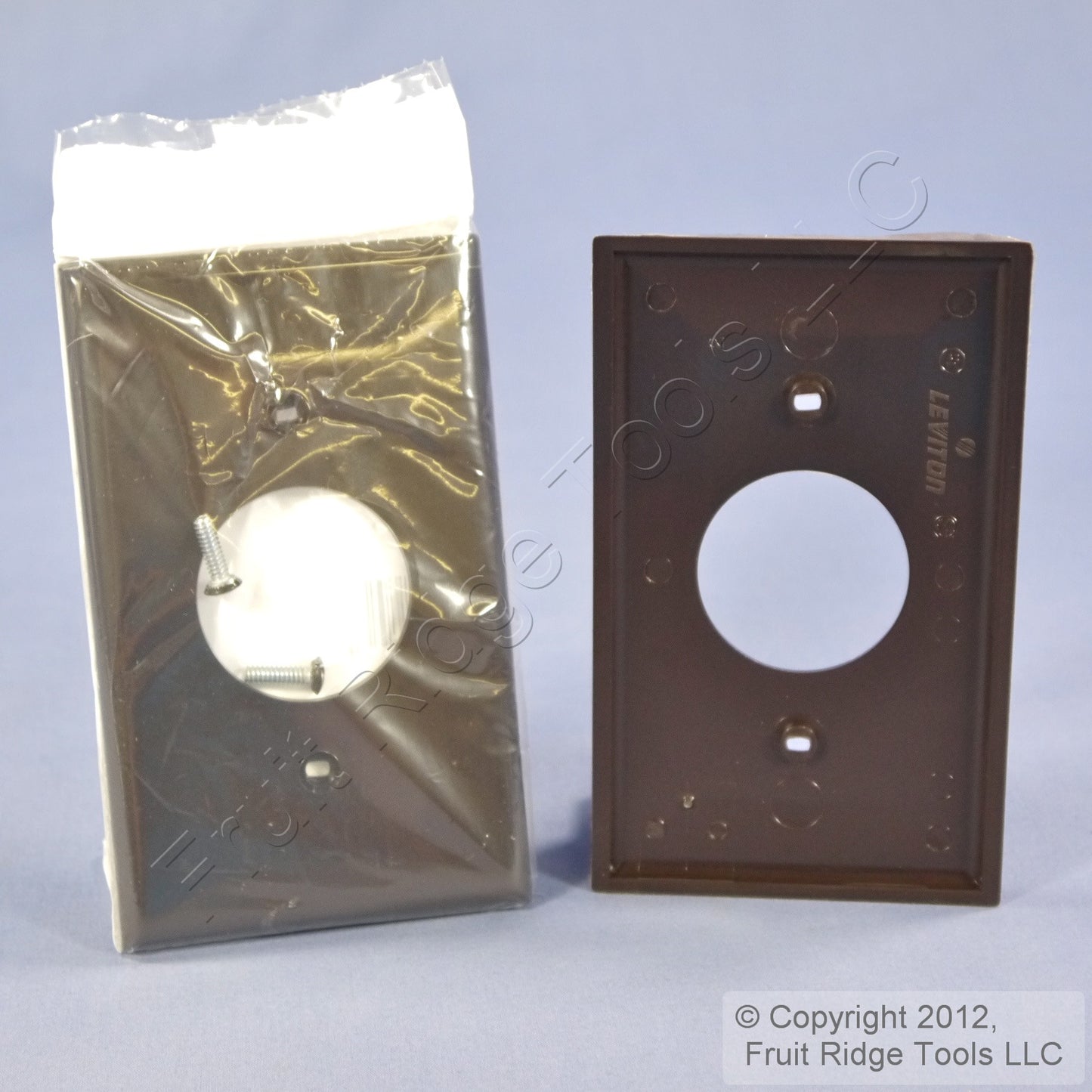 Leviton 80704 Brown 1-Gang 1.406in. Outlet Unbreakable Wallplate Covers 25pcs