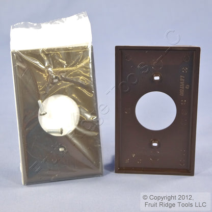 Leviton 80704 Brown 1-Gang 1.406in. Outlet Unbreakable Wallplate Covers 25pcs