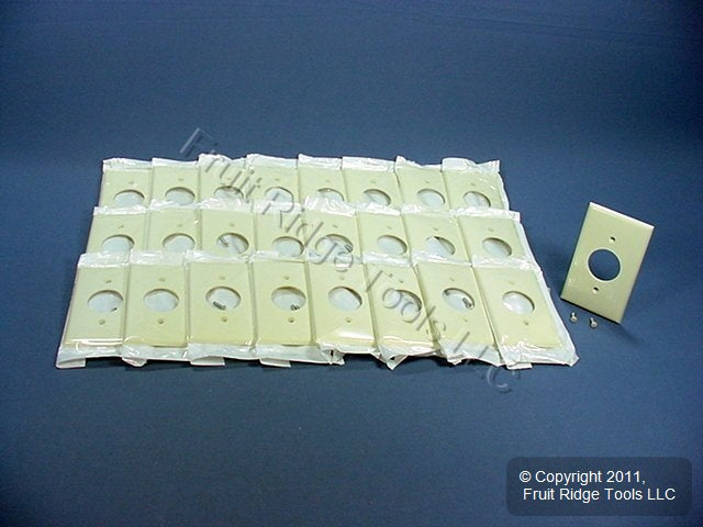 Leviton 80704-A Almond 1-Gang 1.406in. Outlet Unbreakable Wallplate Cover 25pcs