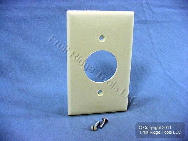 Leviton 80704-A Almond 1-Gang 1.406in. Outlet Unbreakable Nylon Wallplate Cover