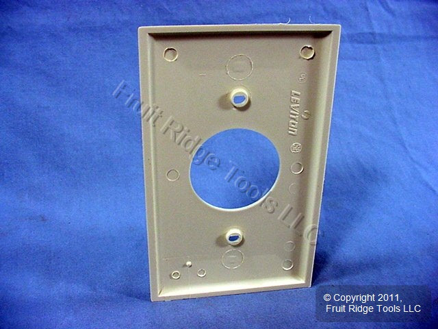 Leviton 80704-A Almond 1-Gang 1.406in. Outlet Unbreakable Nylon Wallplate Cover