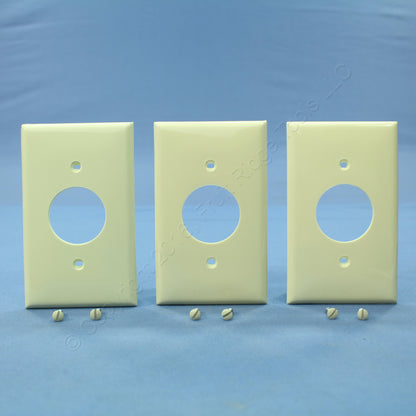 Leviton 80704-A Almond 1-Gang 1.406in. Outlet Unbreakable Wallplate Cover 3pcs