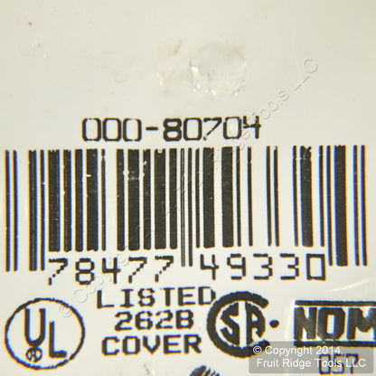 Leviton 80704 Brown 1-Gang 1.406in. Outlet Unbreakable Nylon Wallplate Cover