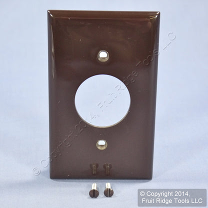 Leviton 80704 Brown 1-Gang 1.406in. Outlet Unbreakable Nylon Wallplate Cover