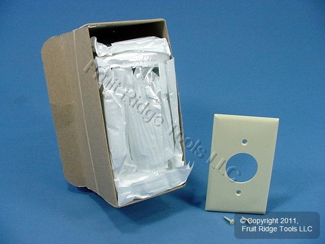 Leviton 80704-I Ivory 1-Gang 1.406in. Outlet Unbreakable Wallplate Cover 25pcs