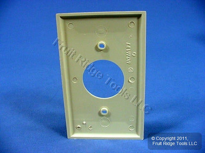 Leviton 80704-I Ivory 1-Gang 1.406in. Outlet Unbreakable Wallplate Cover 25pcs