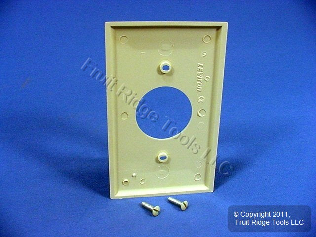 Leviton 80704-I Ivory 1-Gang 1.406in. Outlet Unbreakable Nylon Wallplate Cover