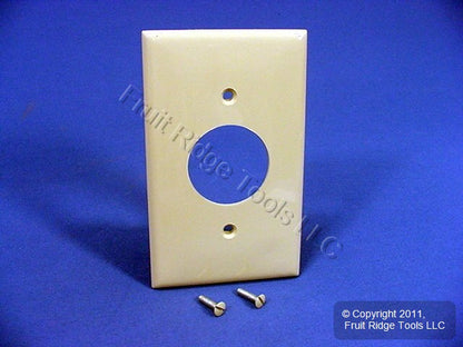 Leviton 80704-I Ivory 1-Gang 1.406in. Outlet Unbreakable Nylon Wallplate Cover