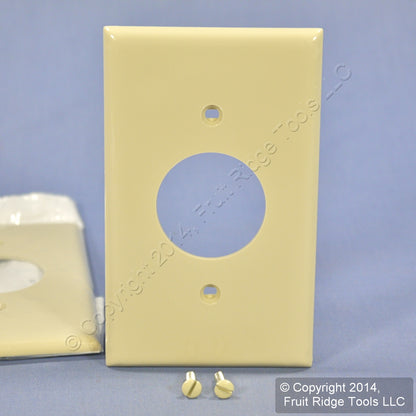 Leviton 80704-I Ivory 1-Gang 1.406in. Outlet Unbreakable Wallplate Cover 3pcs