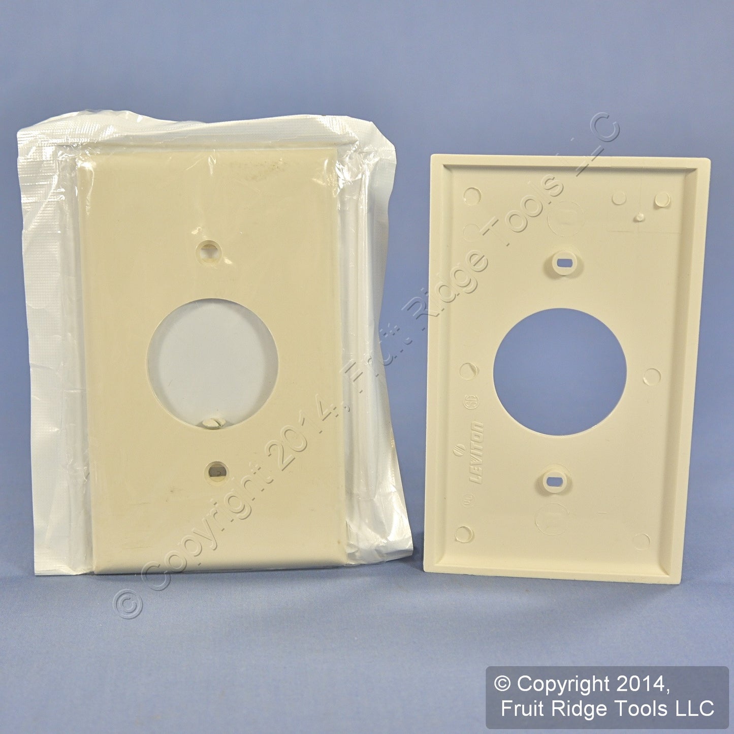 Leviton 80704-T Lt Almond 1-Gang 1.406" Outlet Unbreakable Wallplate Cover 3pcs