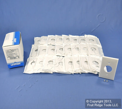 Leviton 80704-W White 1-Gang 1.406in. Outlet Unbreakable Wallplate Cover 25pcs