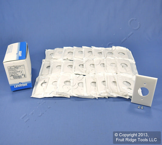 Leviton 80704-W White 1-Gang 1.406in. Outlet Unbreakable Wallplate Cover 25pcs